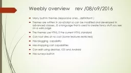 Weebly overview    rev  /08/10/2016