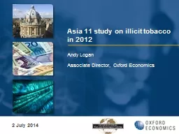 Asia 11 study on illicit tobacco in 2012