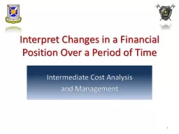 Interpret Changes in a Financial Position Over a Period of Time