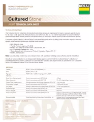 Cultured Stone MATERIALS Cement ASTM C  or ACI  Sectio