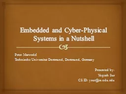 Embedded and Cyber-Physical Systems in a Nutshell