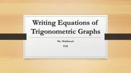Writing Equations of Trigonometric Graphs