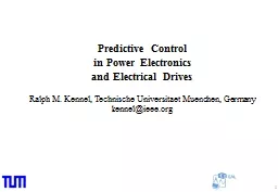 Predictive Control in Power Electronics