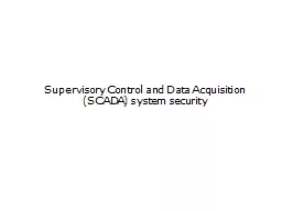 Supervisory Control and Data