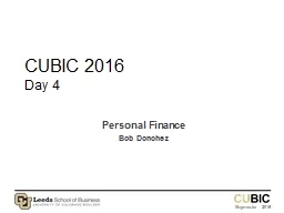 CUBIC  2017 Day 4 Personal Finance