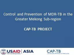 Control and Prevention of MDR-TB in the Greater