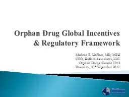 Orphan Drug Global Incentives & Regulatory Framework