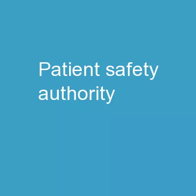 Patient Safety Authority
