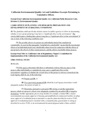 California Environmental Quality Act and Guidelines Ex