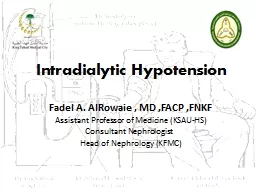 Intradialytic  Hypotension