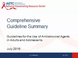 Comprehensive  Guideline Summary