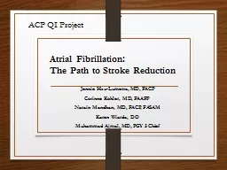 Atrial Fibrillation:  The Path to Stroke Reduction