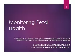 Monitoring Fetal Health W.