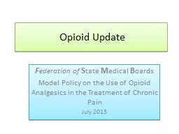 Opioid Update F ederation of