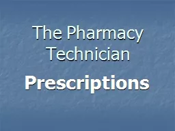 The  Pharmacy Technician