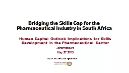 Bridging the Skills Gap for the Pharmaceutical Industry in South Africa