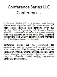 Conference Series LLC  Conferences