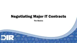Negotiating Major IT Contracts
