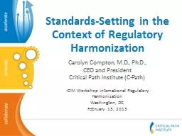 Standards-Setting in the Context of Regulatory Harmonization
