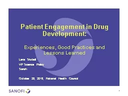 Patient Engagement in  Drug Development