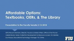Affordable Options:  Textbooks, OERs, &