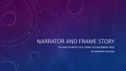 Narrator and frame story