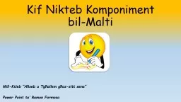 Kif Nikteb Komponiment bil-Malti