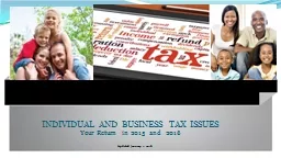 INDIVIDUAL AND BUSINESS TAX