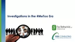 Investigations in the #MeToo Era