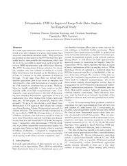 Deterministic CUR for Improved LargeScale Data Analysi