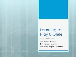 Learning to Play Ukulele