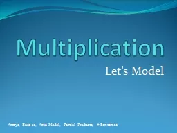 Multiplication Let’s Model