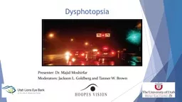 Dysphotopsia Presenter: