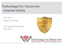 Technology For Tomorrow - Internet Safety