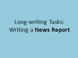 Long-writing Tasks: Writing a
