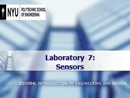 Laboratory 7:  Sensors