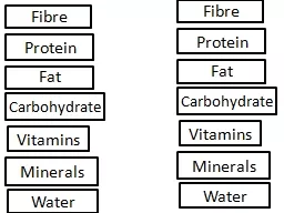 Protein Minerals Fat Carbohydrate