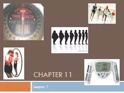 Chapter 11 Lesson 1 Your Energy Balance