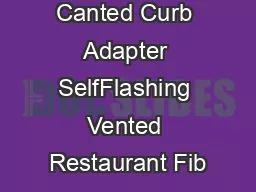 Canted Curb Adapter SelfFlashing Vented Restaurant Fib