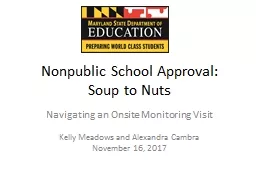 Nonpublic School Approval: