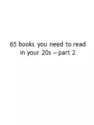 65 books you need to  read in your 20s – part 2