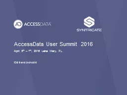 AccessData User Summit 2016