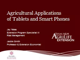 Agricultural Applications
