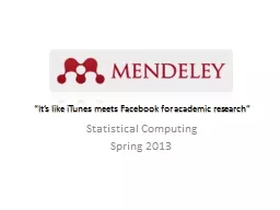 “It’s like iTunes meets Facebook for academic research”