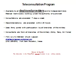 Teleconsultation Program