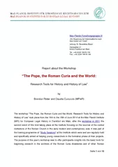 Seite von  Report about the Workshop The Pope the Roma