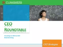 CEO Roundtable Focusing on CEO-to-CEO Brainstorming