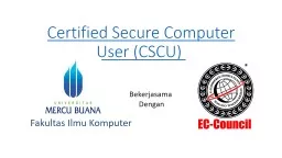 Certified Secure Computer User (CSCU) 