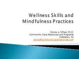 Wellness Skills and Mindfulness