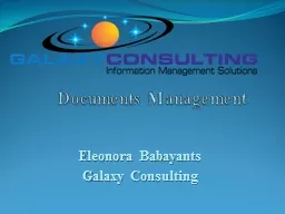 Documents  Management Eleonora Babayants